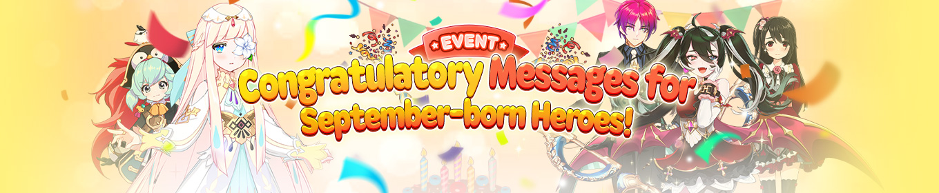 Congratulatory Messages for September-born Heroes!