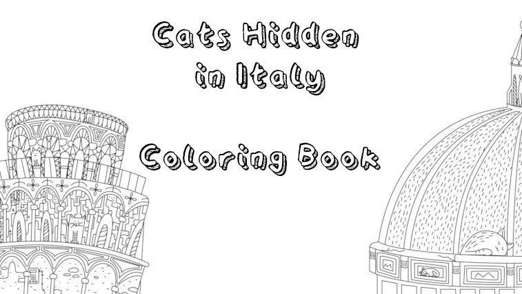 Cats Hidden in Italy - Coloring Book