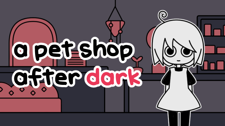 a pet shop after dark