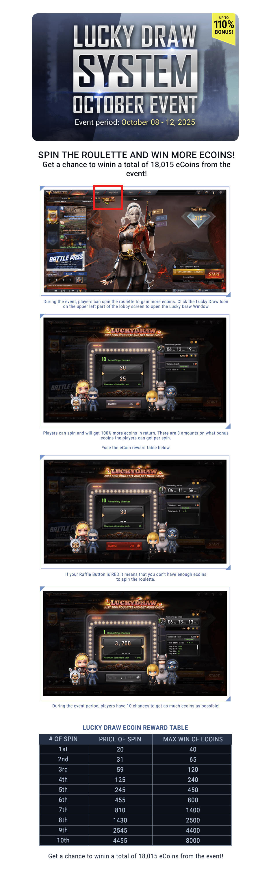 Octodeer Lucky Draw System: October Special