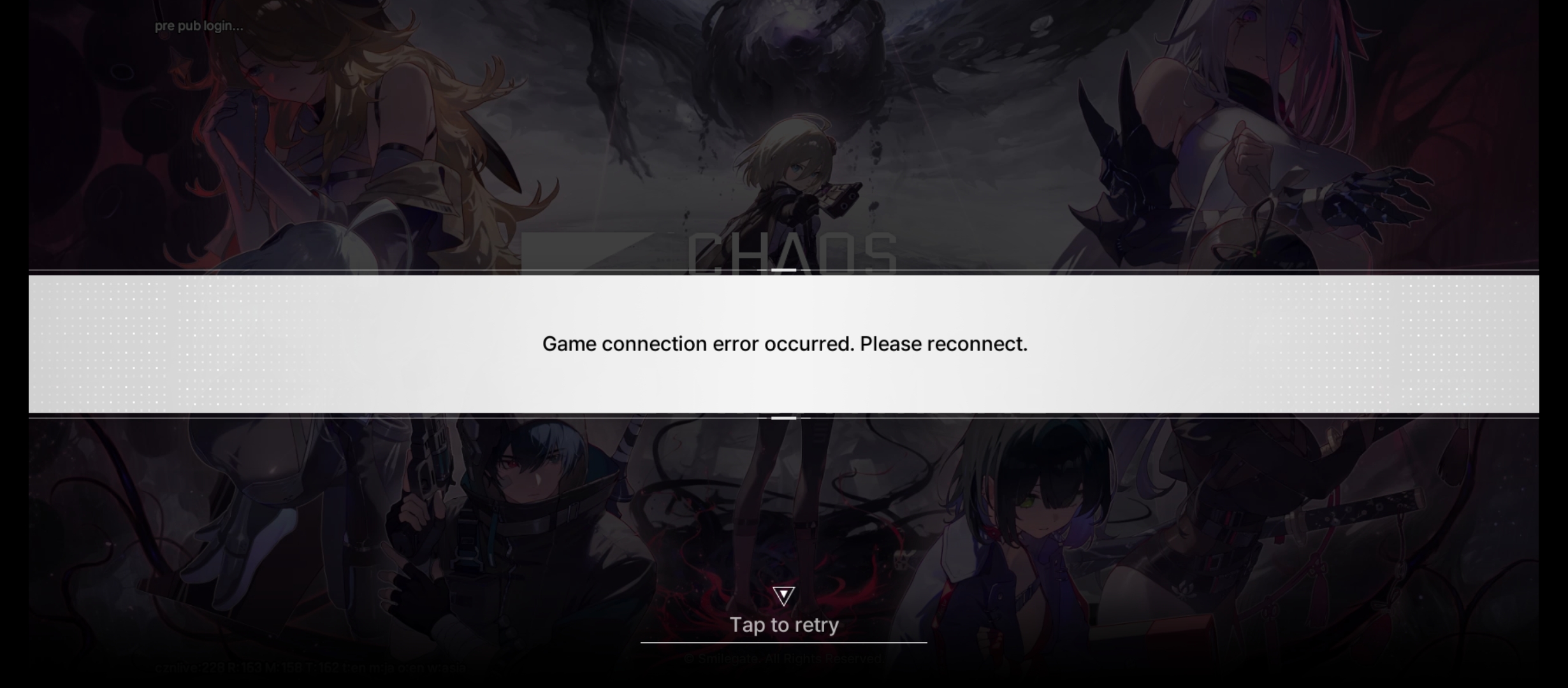 Unable to Enter the Game.