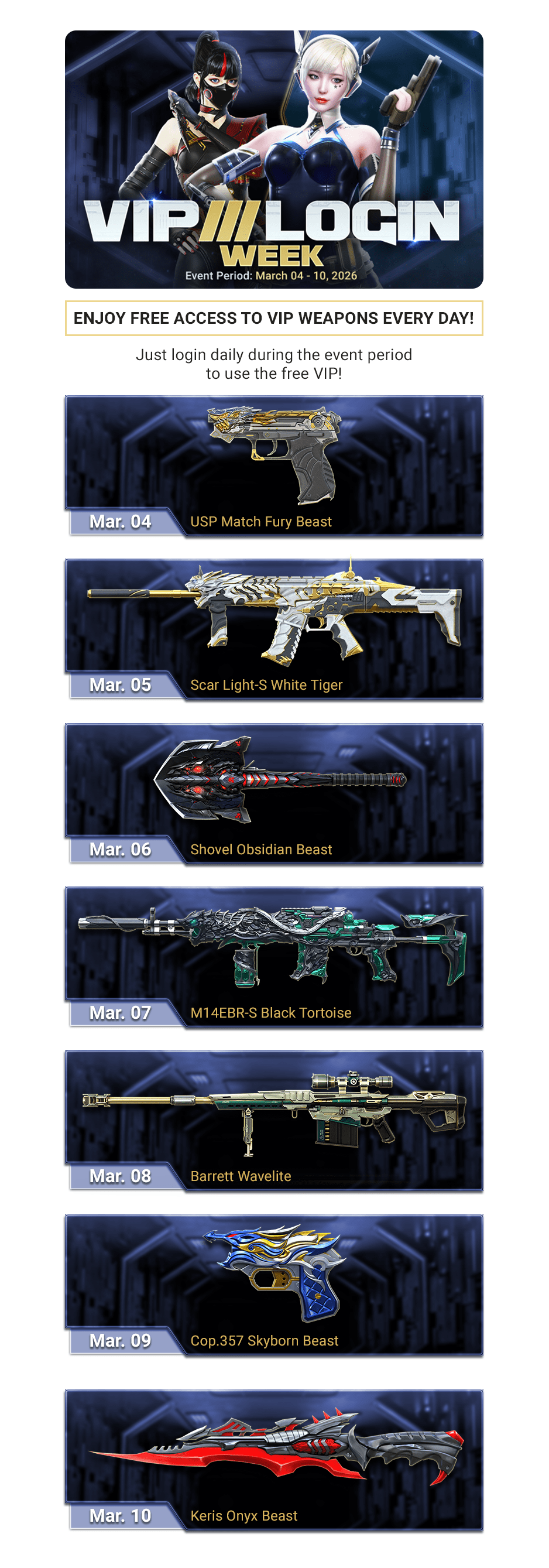 VIP Log-in Week!