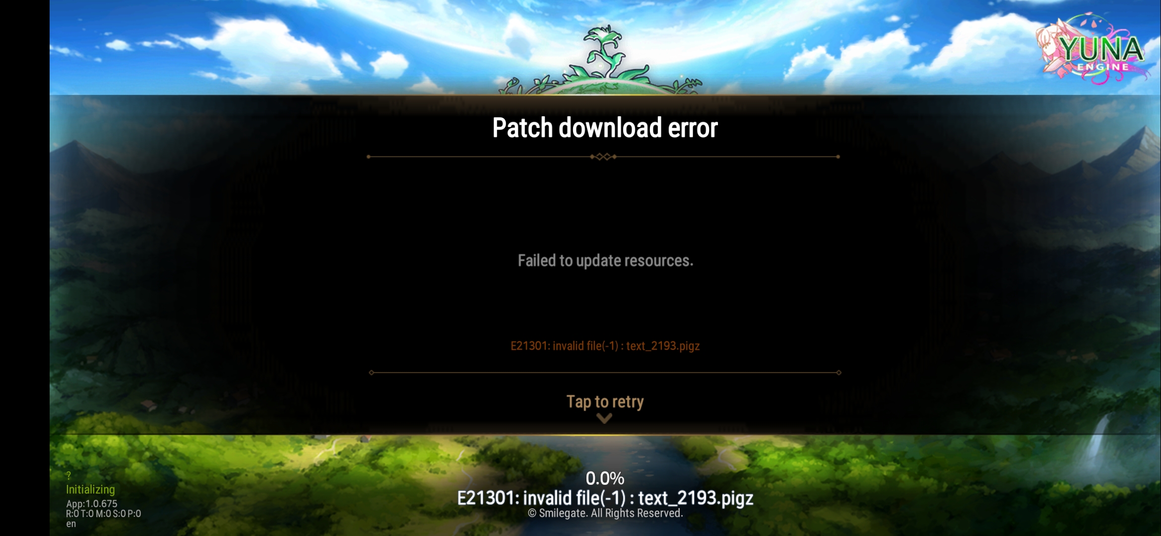 Patch download error