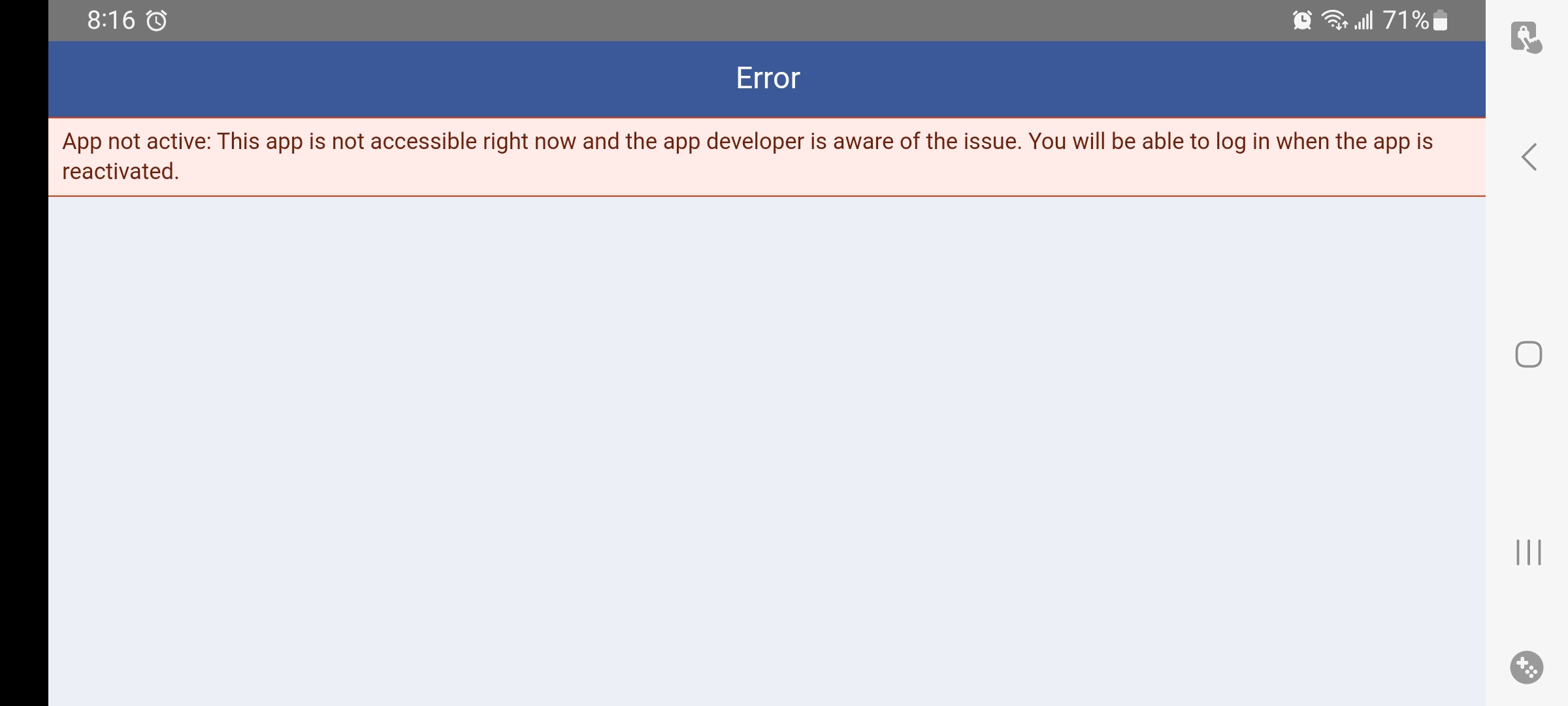 Facebook app not active this app is not accessible right now and the app  developer login problem Fix 