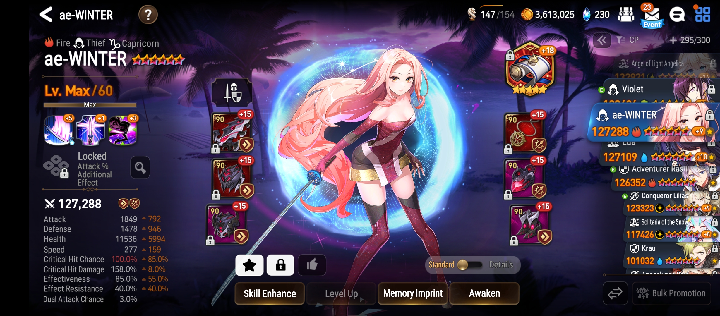 aeWINTER【Secret Art Sword Storm holder queen】vs nonaggressiveskill users★