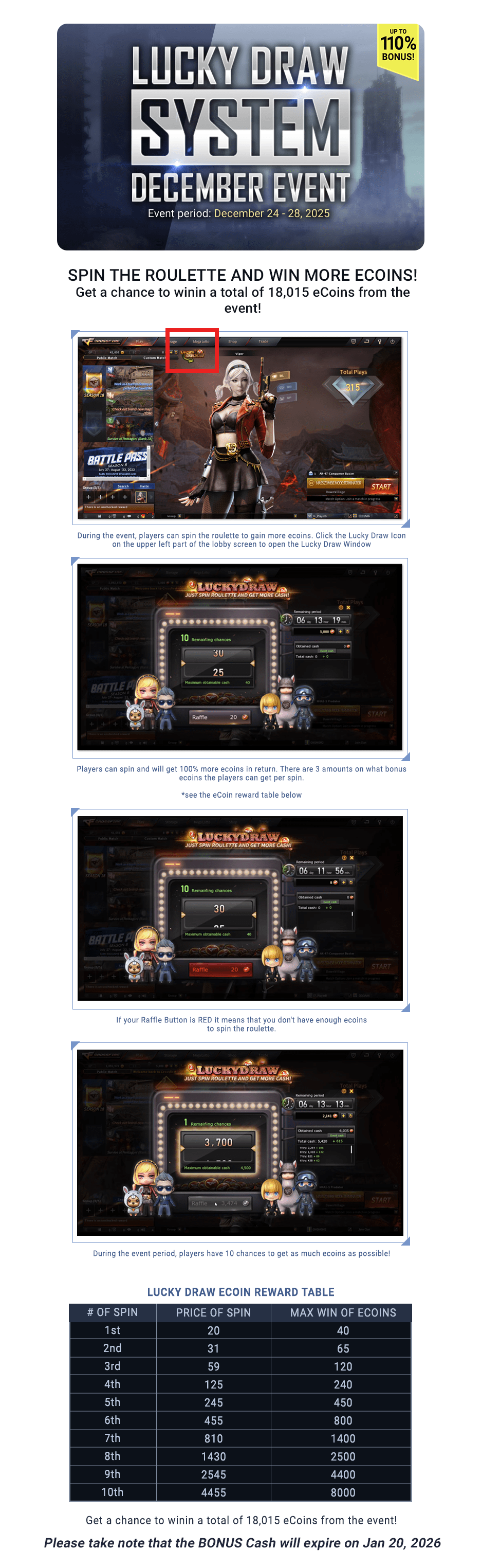 Lucky Draw System: December Special