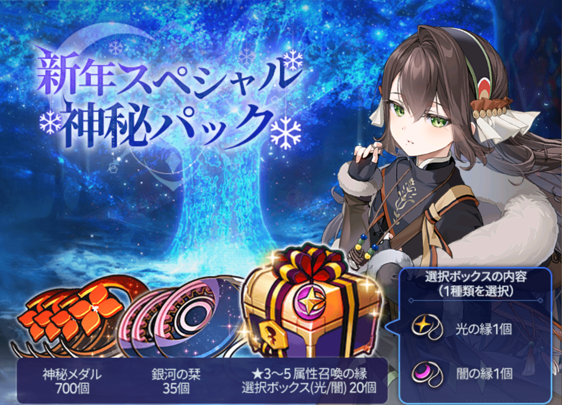 新年スペシャルパック販売について