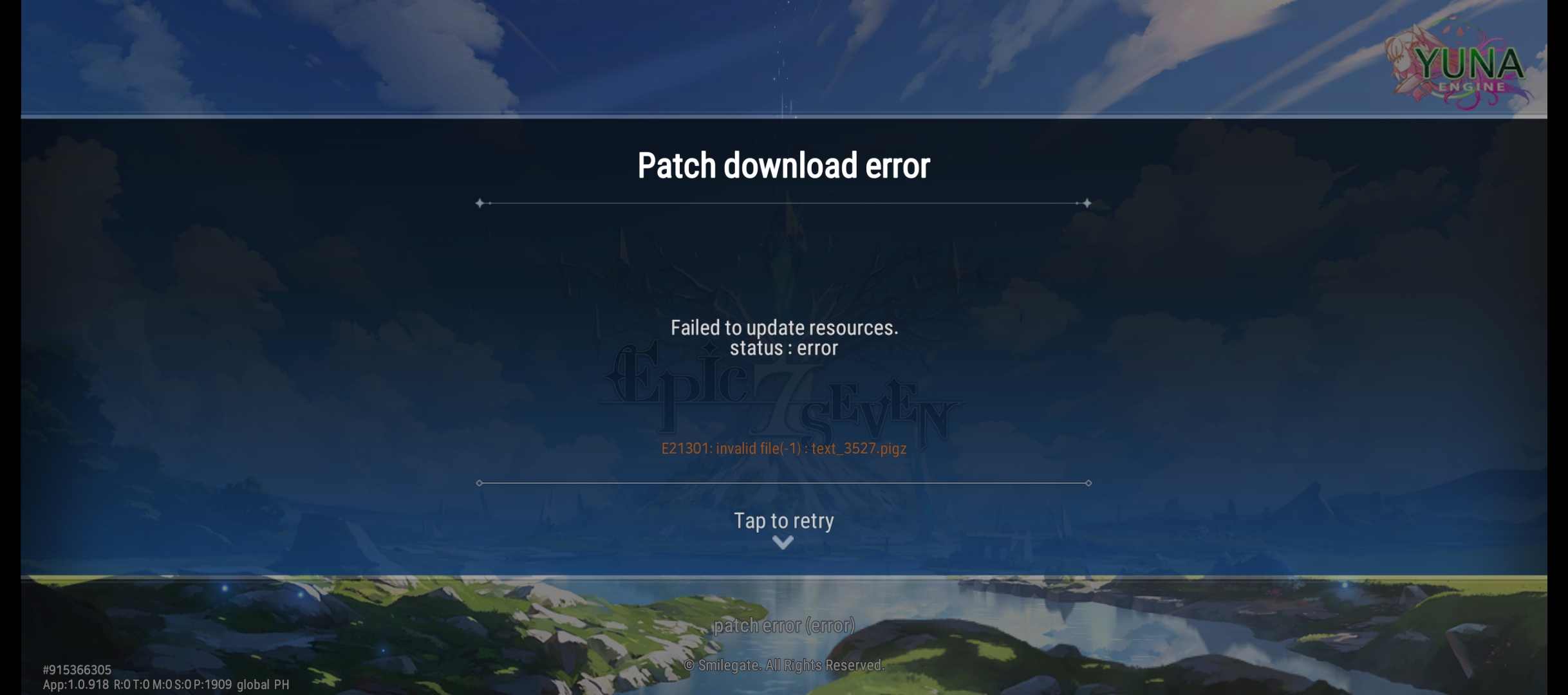 Patch download error