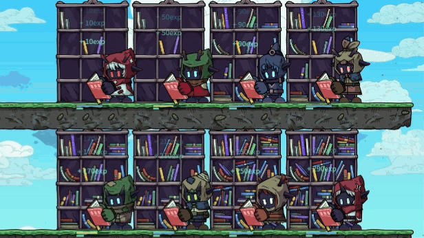 多人图书架读书.gif