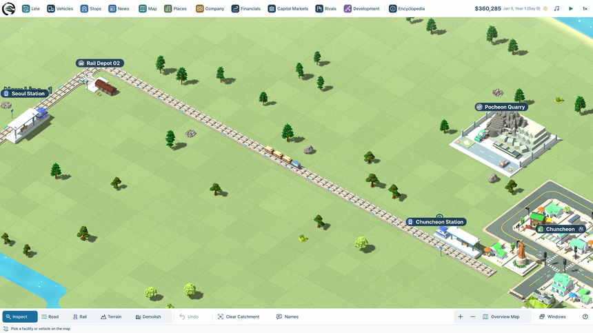 A commuter train